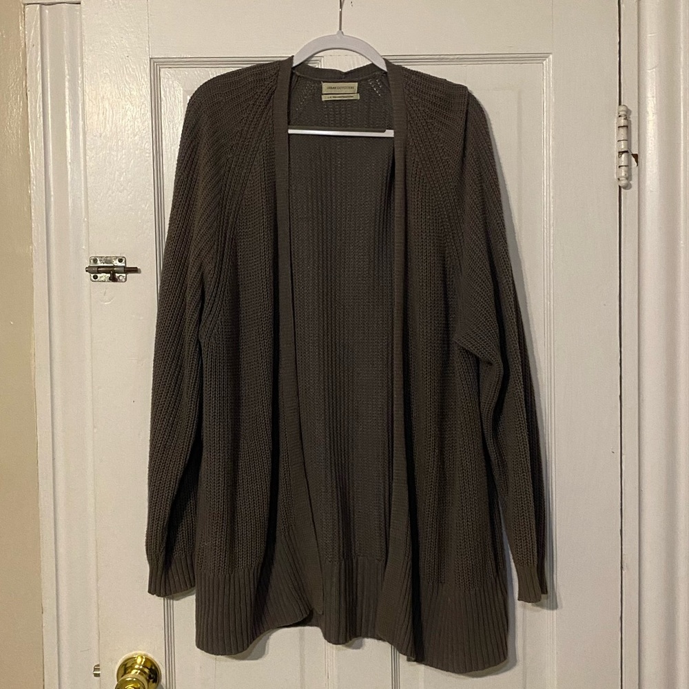 Urban outfitters Grey Knit Open Cardigan Sweater